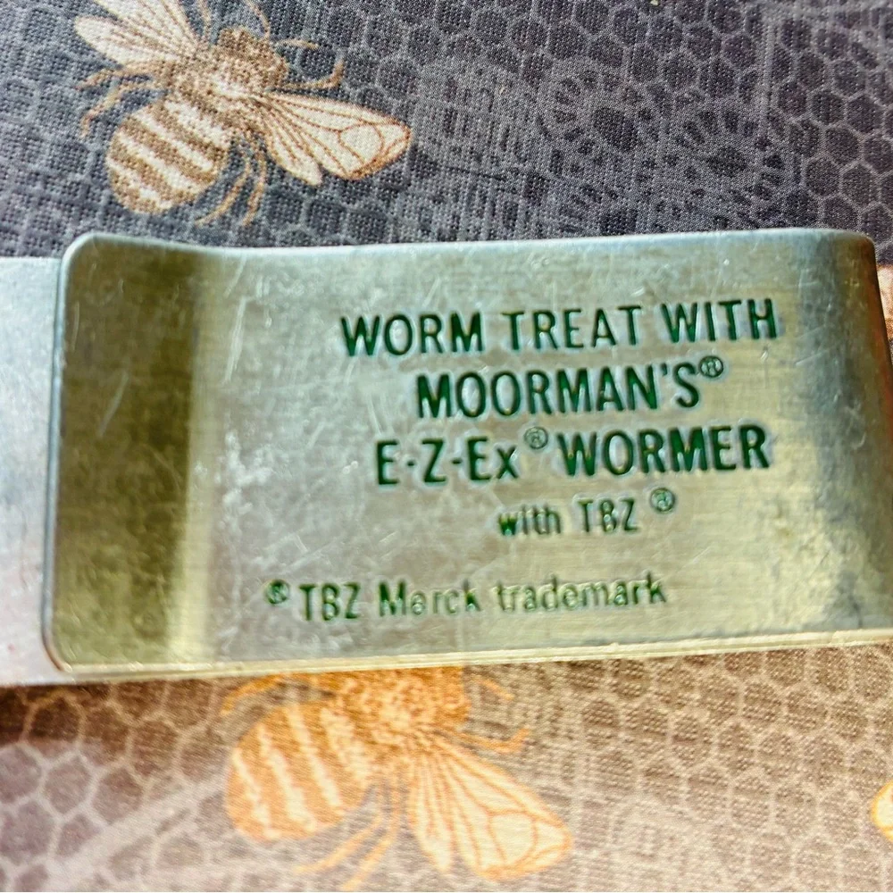 Vintage Money Clip with Penny Design Advertising Worm Treatment on other side